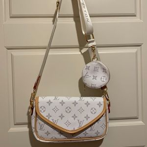 Imitation is the best form of flattery white monogram Louis Vuitton Crossbody